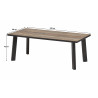 Table basse industrielle coloris bois Hidalgo