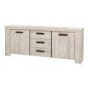 Buffet/bahut contemporain 230 cm chêne clair Ankara