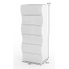 Chiffonnier moderne H 122 cm laqué blanc Onida