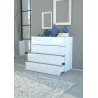 Commode moderne 98 cm blanc laqué Onida