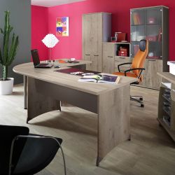 Bureau contemporain coloris chêne Romain
