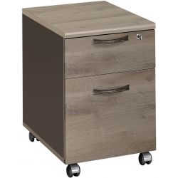 Caisson de bureau mobile contemporain coloris chêne Romain