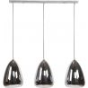 Suspension contemporaine en verre chromé 3 lampes Suzie