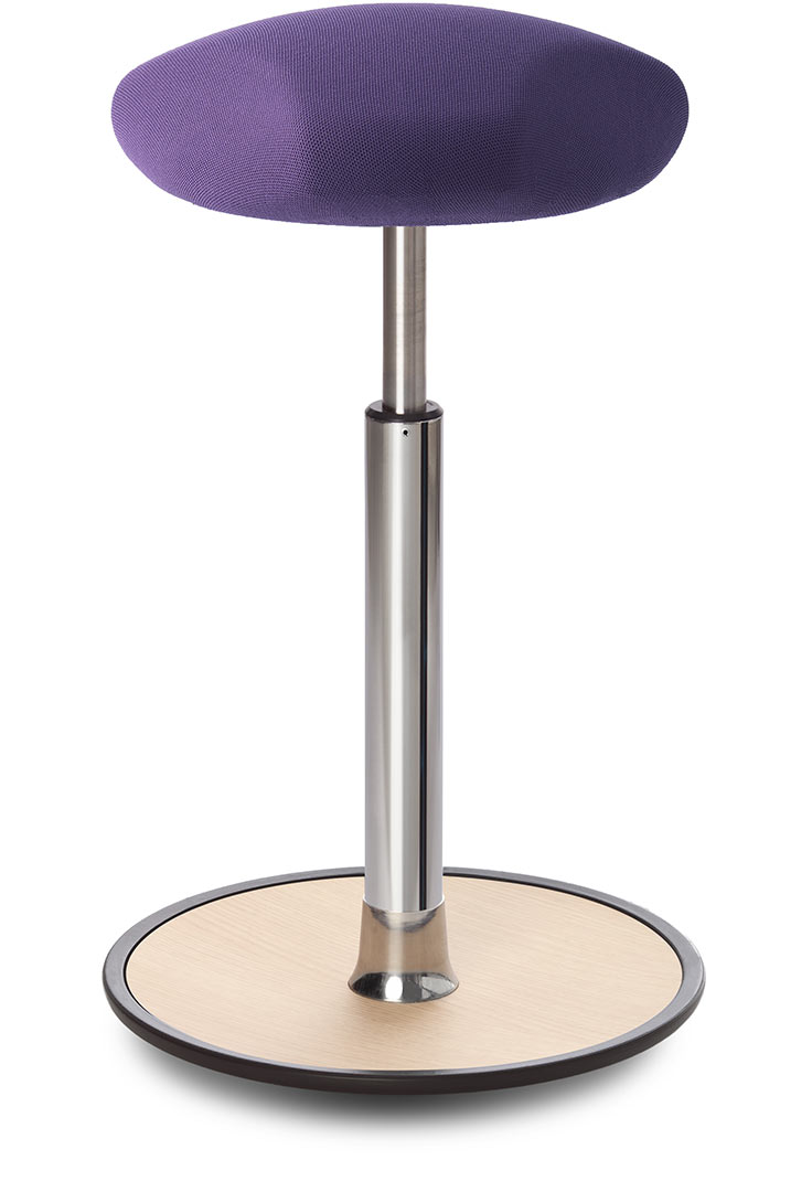 Tabouret ergonomique à roulettes - Violet