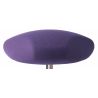 Tabouret ergonomique réglable en hauteur assise en tissu violet Elsa