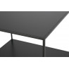 Table basse industrielle carrée en métal Flora