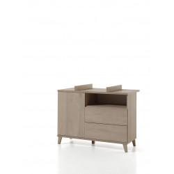 Commode bébé contemporaine coloris chêne Cataline