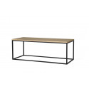 Table basse rectangulaire 110 cm industrielle Helisa