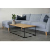 Table basse rectangulaire 110 cm industrielle Helisa