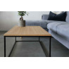 Table basse rectangulaire 110 cm industrielle Helisa