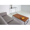 Table basse rectangulaire 110 cm industrielle Helisa