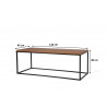 Table basse rectangulaire 110 cm industrielle Helisa