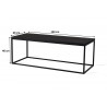 Table basse rectangulaire 120 cm industrielle Helisa