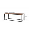 Table basse rectangulaire 120 cm industrielle Helisa