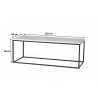 Table basse rectangulaire 120 cm industrielle Helisa