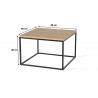 Table basse carrée industrielle 40 cm Helisa I