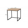 Table basse carrée industrielle 50 cm Helisa