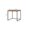 Table basse carrée industrielle 50 cm Helisa