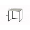 Table basse carrée industrielle 50 cm Helisa