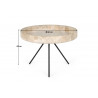 Table basse ronde industrielle H 43 cm Rondo I