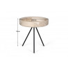 Table basse ronde industrielle H 43 cm Rondo