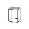 Table d'appoint industrielle carrée 40 cm Chicago