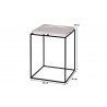 Table d'appoint industrielle carrée 40 cm Chicago