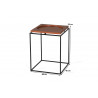 Table d'appoint industrielle carrée 40 cm Chicago