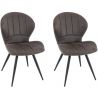 Chaise de restaurant contemporaine (lot de 2) piétement métal Ariel