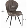 Chaise de restaurant contemporaine (lot de 2) piétement métal Ariel