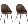 Chaise de restaurant vintage (lot de 2) métal et PU Peter