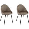 Chaise de restaurant vintage (lot de 2) métal et PU Peter