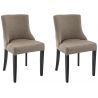 Chaise de restaurant (lot de 2) piétement hêtre teinte wengé Alice