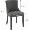 Chaise de restaurant (lot de 2) piétement hêtre teinte wengé Alice