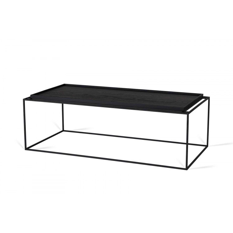 Table basse industrielle rectangulaire noire Jonas