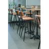 Tabouret de bar vintage (lot de 2) métal et PU Jason