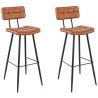 Tabouret de bar vintage (lot de 2) métal et PU Jason