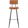 Tabouret de bar vintage (lot de 2) métal et PU Jason