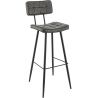 Tabouret de bar vintage (lot de 2) métal et PU Jason