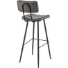 Tabouret de bar vintage (lot de 2) métal et PU Jason