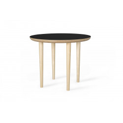 Table basse ronde scandinave naturel/noir Alix