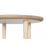 Table basse ronde scandinave naturel/noir Alix