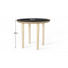 Table basse ronde scandinave naturel/noir Alix