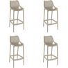 Tabouret de bar moderne (lot de 4) en PVC Charles