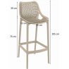 Tabouret de bar moderne (lot de 4) en PVC Charles