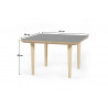 Table basse carrée sandinave Alix