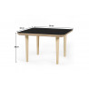 Table basse carrée sandinave Alix