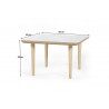 Table basse carrée sandinave Alix