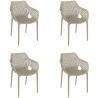 Fauteuil de restaurant (lot de 4) en PVC Elisa