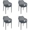 Fauteuil de restaurant (lot de 4) en PVC Elisa